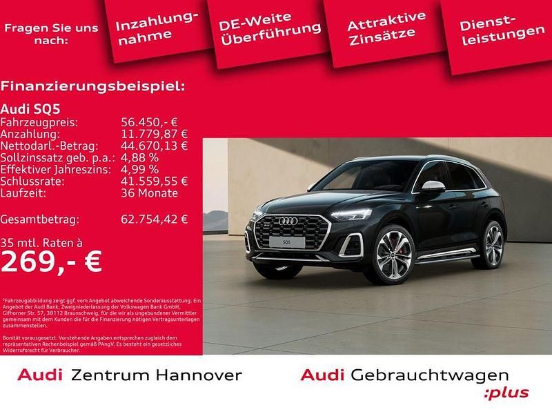 0e mythosschwarz metallic Gebraucht 2022 Audi SQ5 Sport SUV | 56.450 € (Fairer Preis) - Bild 1/4