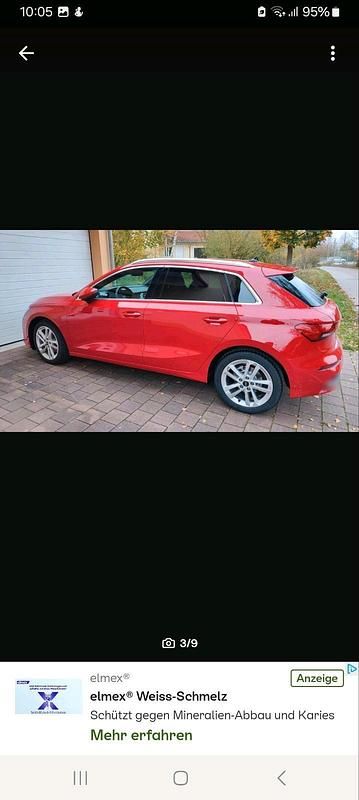 Gebraucht Audi A3 Sportback Advanced Plus 116 PS (85 kW) 2024 Rot Kleinwagen