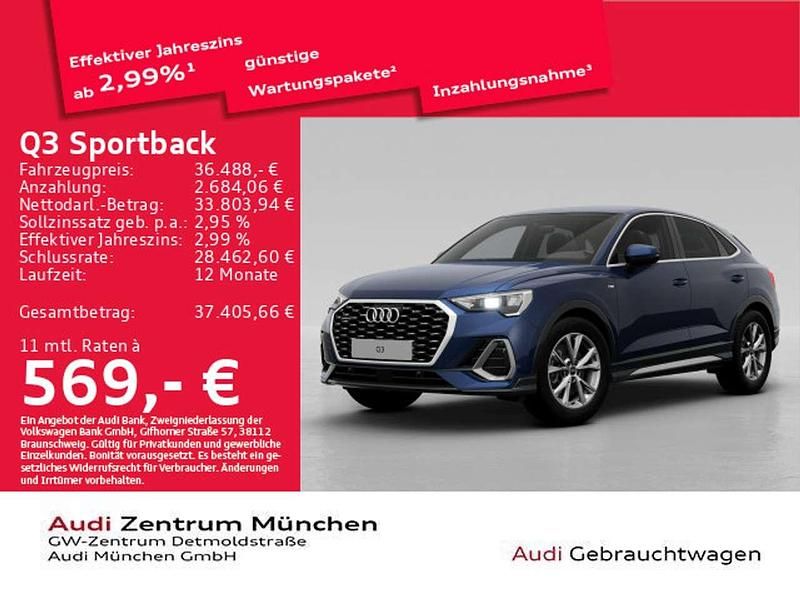 Navarrablau metallic Gebraucht 2023 Audi Q3 S-Line SUV | 36.488 € (Superpreis) - Bild 1/2