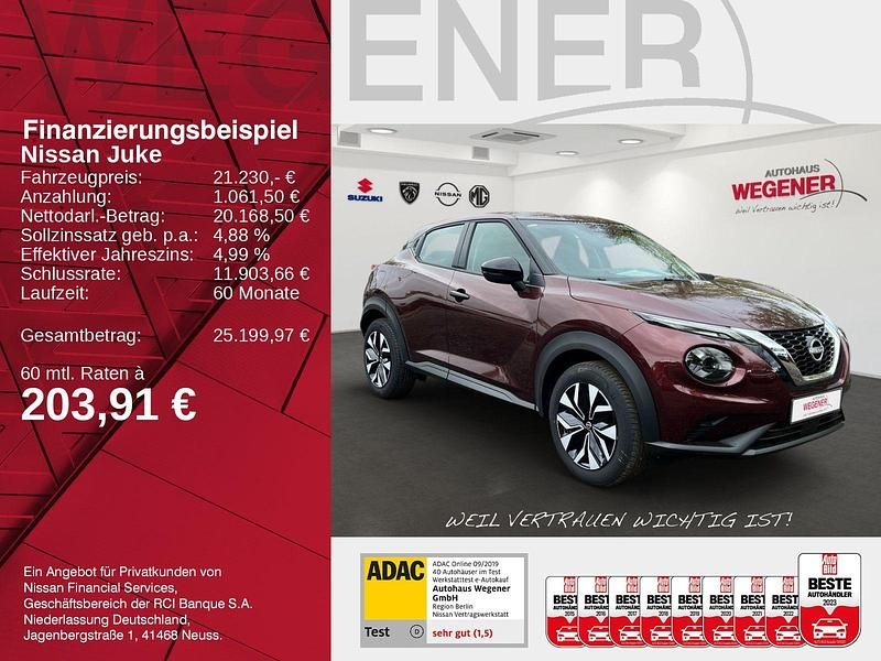 Gebraucht Nissan Juke Acenta 114 PS (83 kW) 2024 Fuji sunset red SUV