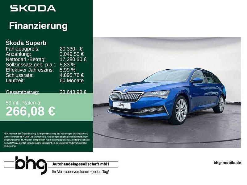 Blau Gebraucht 2021 Skoda Superb | 20.330 € (Guter Preis) - Bild 1/4