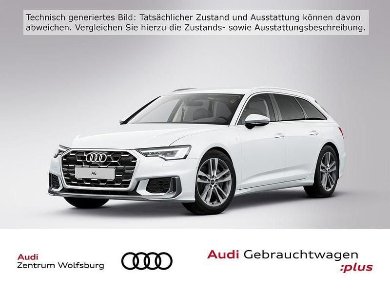 Gletscherweiß metallic (metallic) Gebraucht 2023 Audi A6 S-Line Kombi | 41.580 € (Fairer Preis) - Bild 1/4