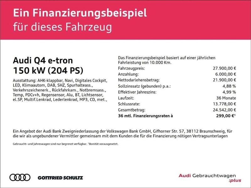 Gebraucht Audi Q4 e-tron Advanced 150 kW (204 PS) 2023 Grau SUV