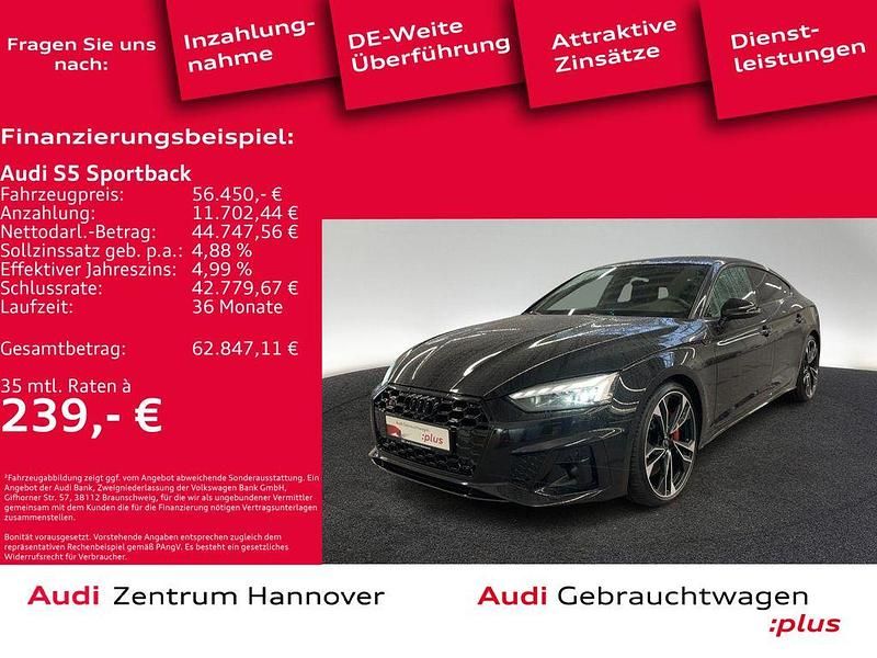 Mythosschwarz metallic (metallic) Gebraucht 2023 Audi S5 Sportback Competition Kleinwagen | 55.350 € (Fairer Preis) - Bild 1/4