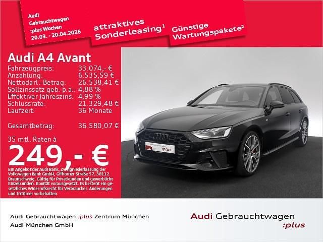 Gebraucht Audi A4 S-Line 204 PS (150 kW) 2023 Mythosschwarz metallic Kombi