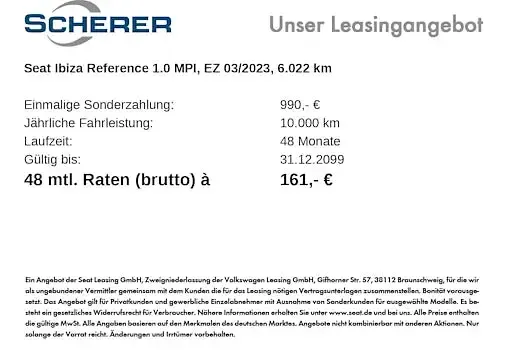 Gebraucht Seat Ibiza Reference 80 PS (58 kW) 2023 Weiß Kleinwagen