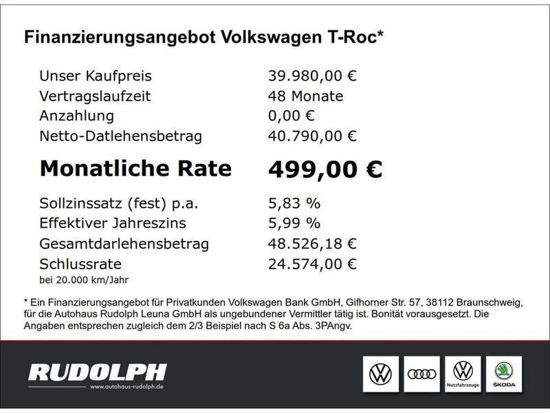 Gebraucht VW T-Roc Goal 150 PS (110 kW) 2024 Schwarz SUV