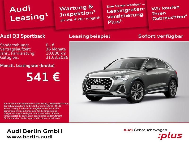 Chronosgrau metallic Gebraucht 2024 Audi Q3 Sportback S-Line SUV | 44.550 € (Etwas zu teuer) - Bild 1/3