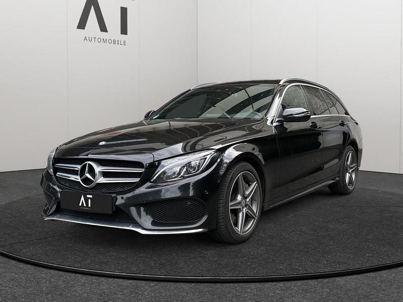 Schwarz Gebraucht 2016 Mercedes C250 AMG line Kombi | 16.990 € (Fairer Preis) - Bild 1/4