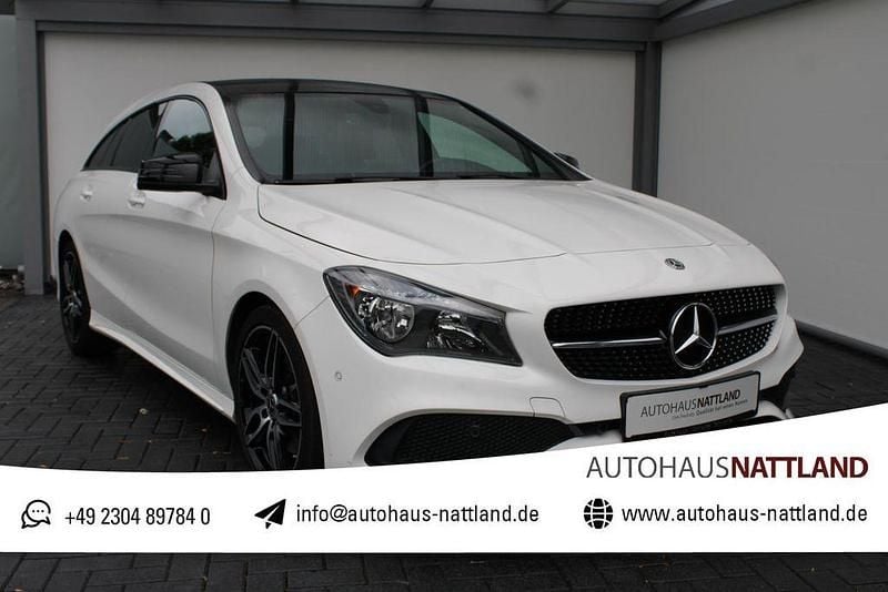 Polarweiss unilack Gebraucht 2019 Mercedes CLA220 Shooting Brake AMG line Kombi | 20.950 € (Superpreis) - Bild 1/4