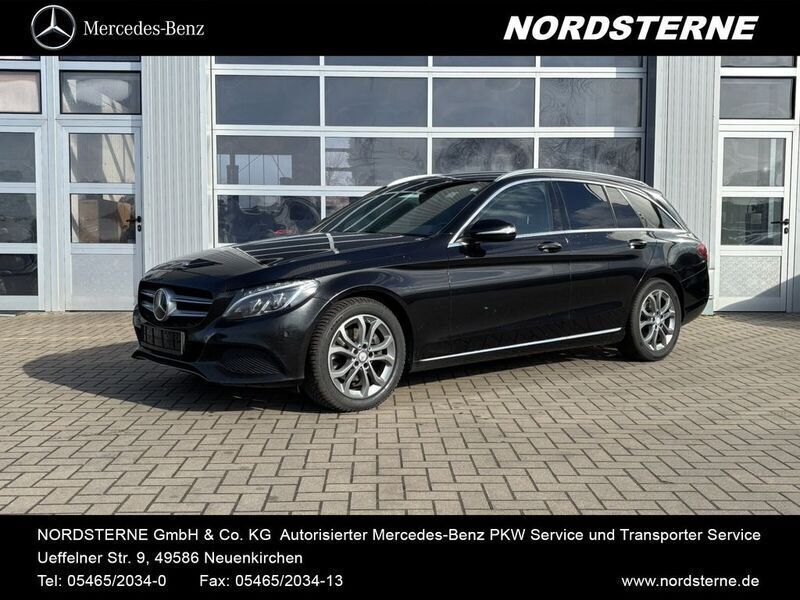 Schwarz Gebraucht 2014 Mercedes C220 Avantgarde Kombi | 10.888 € - Bild 1/4