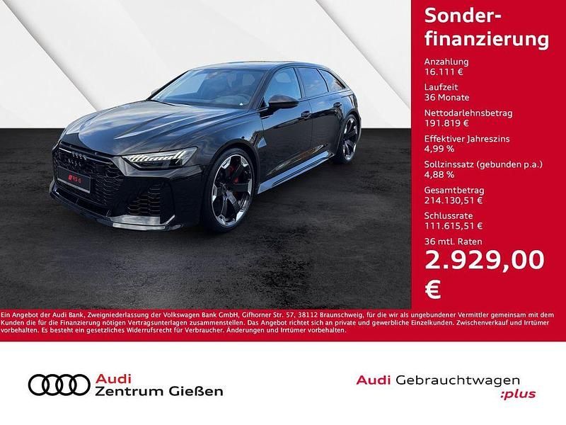 Mythosschwarz metallic Gebraucht 2024 Audi RS6 Performance Kombi | 207.930 € - Bild 1/4