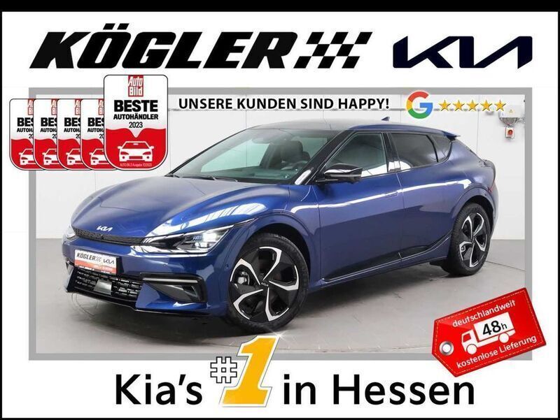Yachtblau (metallic) Gebraucht 2023 Kia EV6 GT-Line SUV | 42.860 € (Fairer Preis) - Bild 1/3