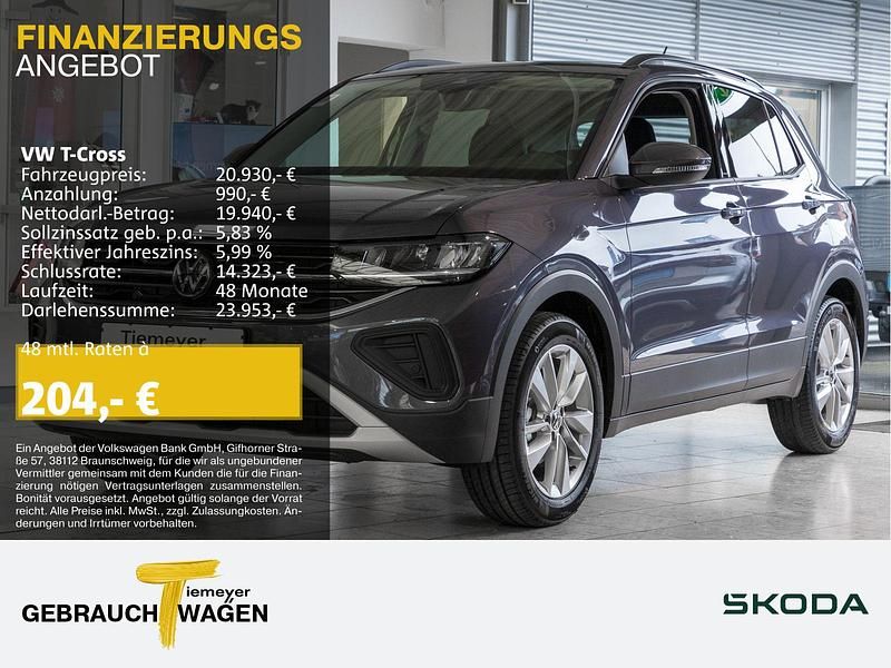 Grau Gebraucht 2024 VW T-Cross IQ Drive SUV | 20.930 € (Guter Preis) - Bild 1/4