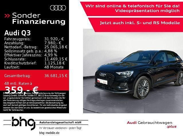 Mythosschwarz metallic Gebraucht 2022 Audi Q3 Advanced SUV | 31.920 € (Fairer Preis) - Bild 1/4