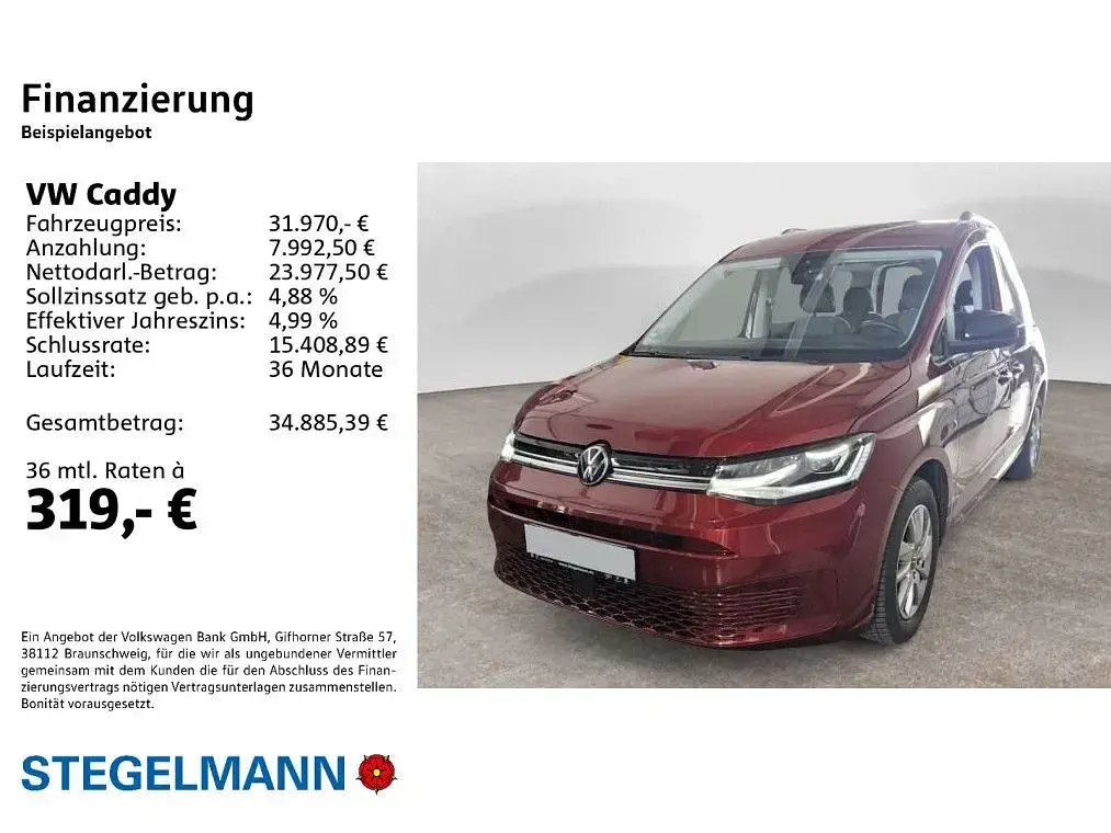 Gebraucht VW Caddy Life 122 PS (89 kW) 2024 Rot Van / Kleinbus