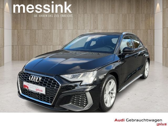 Schwarz mythosschwarz metallic Gebraucht 2024 Audi A3 S-Line Limousine | 35.450 € (Etwas zu teuer) - Bild 1/4