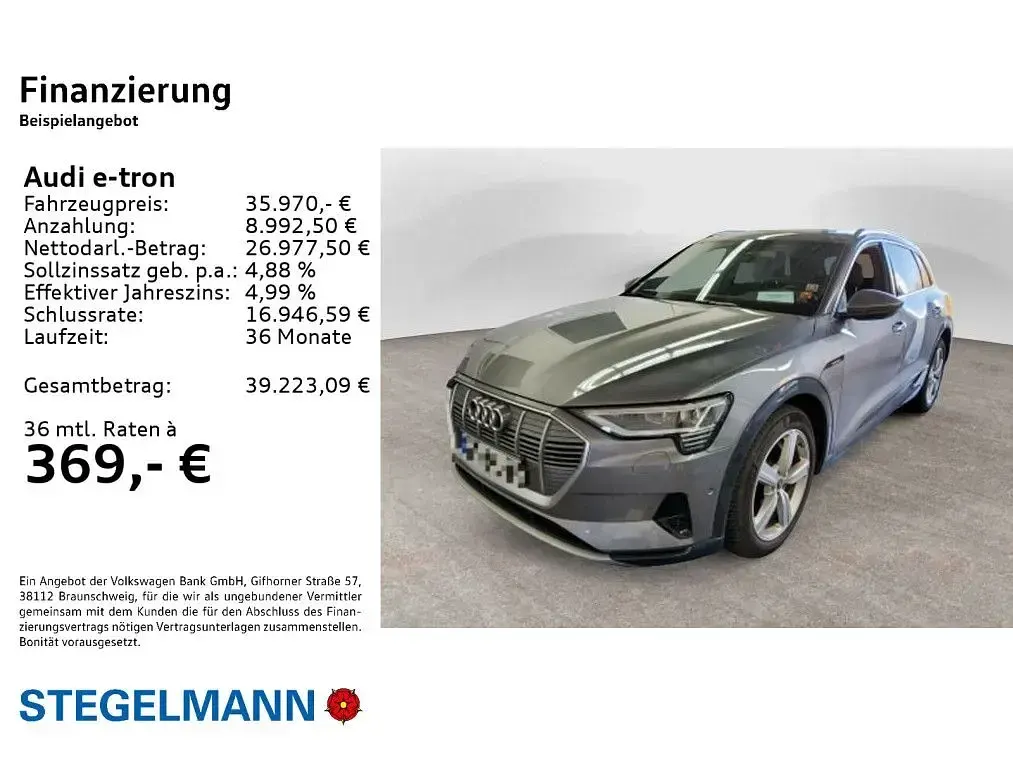 Gebraucht Audi e-tron Advanced Plus 300 kW (408 PS) 2022 Grau SUV