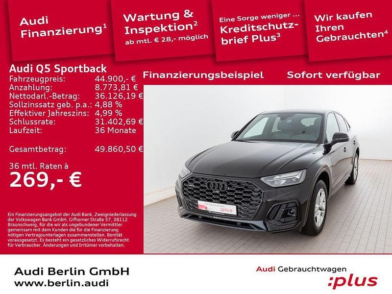 Mythosschwarz metallic Gebraucht 2023 Audi Q5 Sportback Ambiente SUV | 44.900 € (Fairer Preis) - Bild 1/3