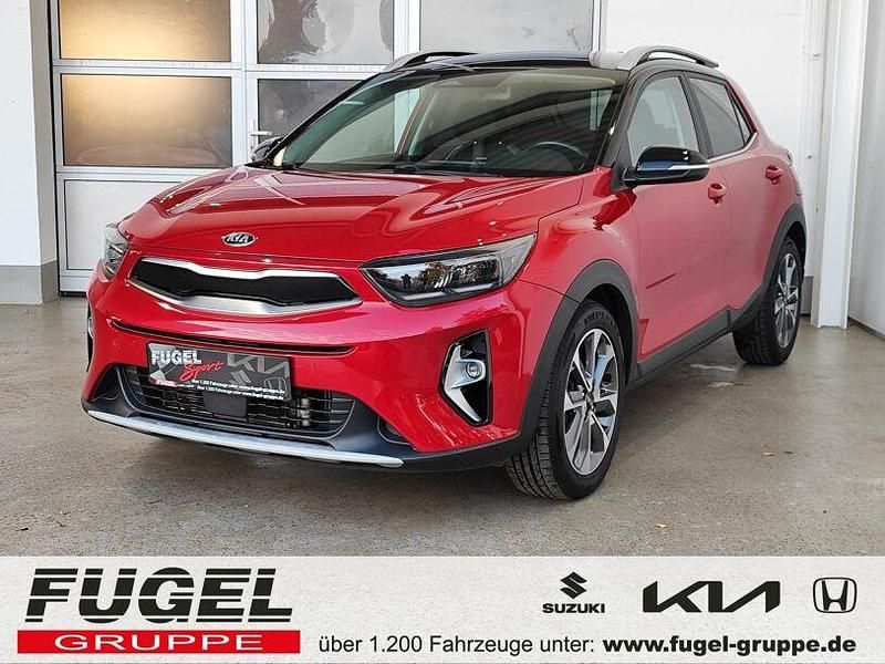 Signalrot met./schwarz Gebraucht 2021 Kia Stonic Spirit SUV | 16.899 € (Fairer Preis) - Bild 1/4