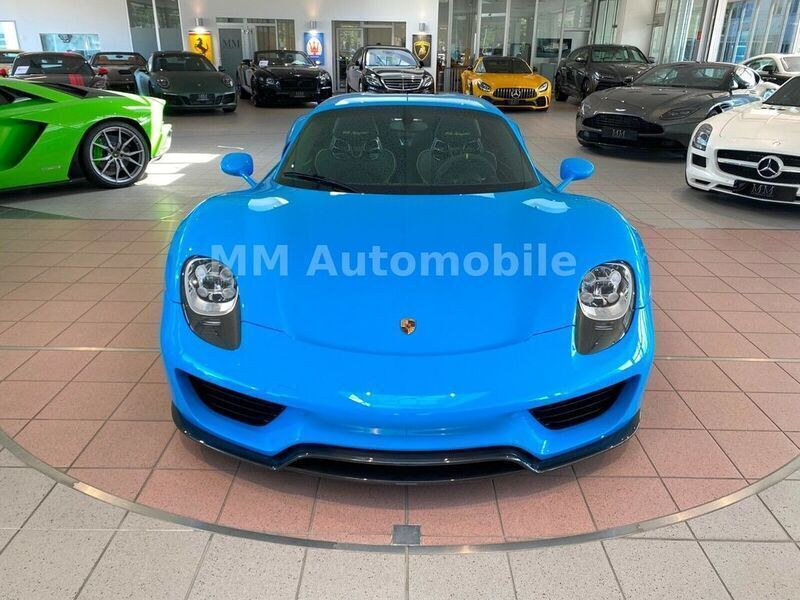 Gebraucht Porsche 918 886 PS (651 kW) 2015 Rivierablau Cabrio