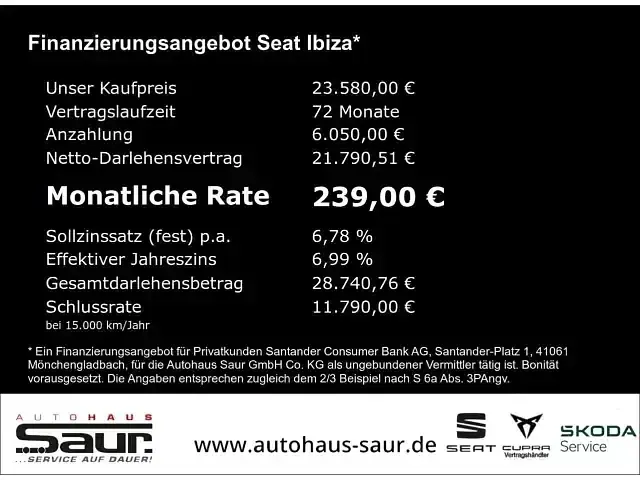Neu Seat Ibiza Beats 116 PS (85 kW) 2025 Weiss Kleinwagen