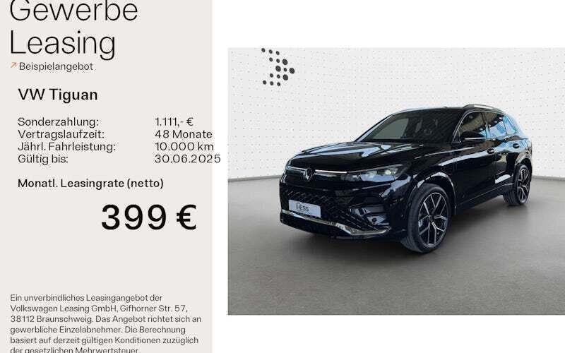 Schwarz Neu 2025 VW Tiguan R-line SUV | 62.990 € (Teuer) - Bild 1/4