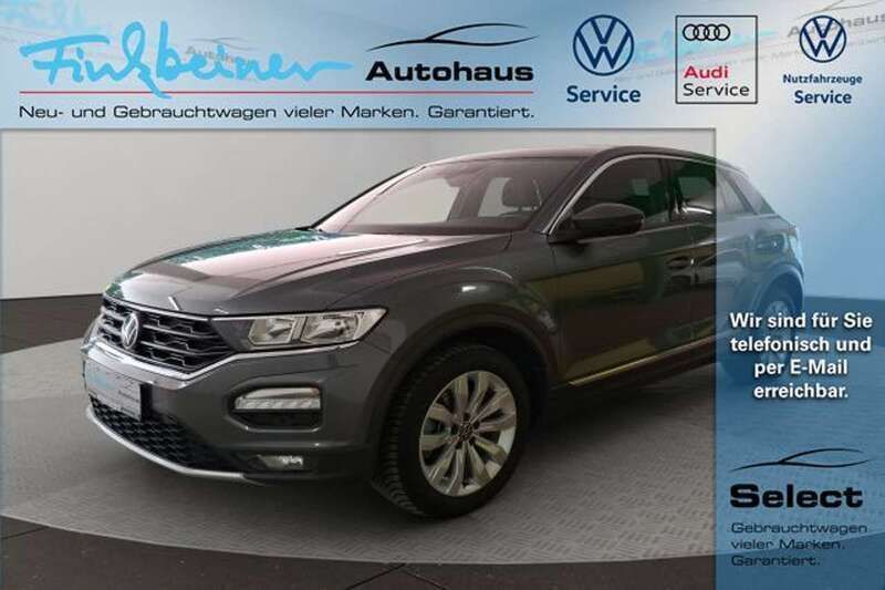 Indiumgrau, metallic Gebraucht 2021 VW T-Roc Sportline SUV | 26.390 € (Guter Preis) - Bild 1/4
