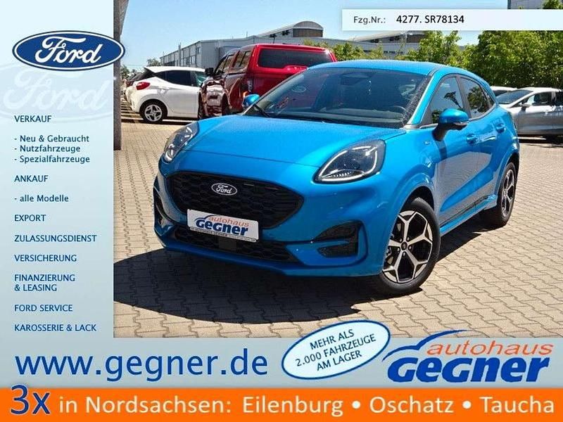 Digital aqua blue metallic Neu 2025 Ford Puma ST-Line SUV | 26.240 € (Guter Preis) - Bild 1/4