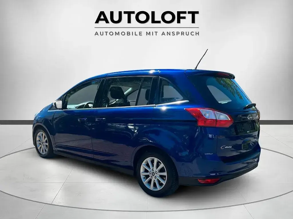 Gebraucht Ford Grand C-Max Titanium 125 PS (91 kW) 2016 Blau Van / Kleinbus