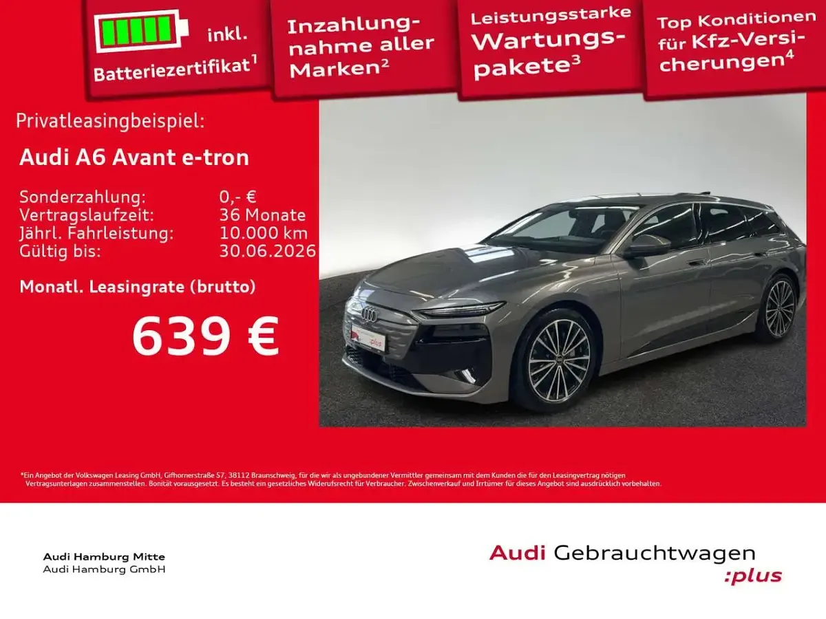 Gebraucht Audi A6 e-tron Performance 269 kW (367 PS) 2025 2l taifungrau metallic Kombi