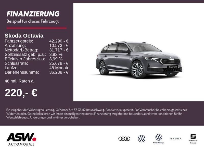 Grau Neu 2025 Skoda Octavia Tour Kombi | 42.290 € (Teuer) - Bild 1/4