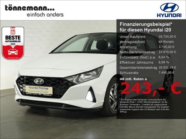 Weiss Gebraucht 2023 Hyundai i20 Trend Kleinwagen | 18.724 € (Etwas zu teuer) - Bild 1/3