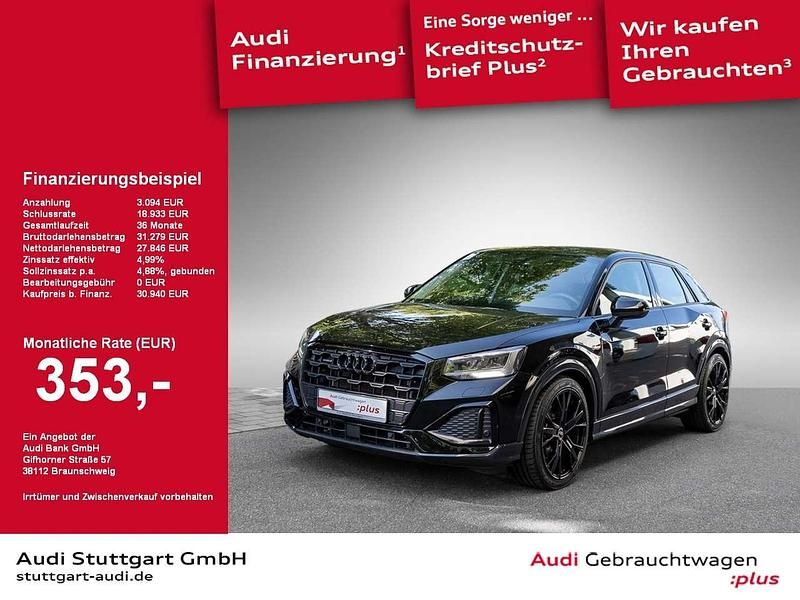 Mythosschwarz metallic Gebraucht 2022 Audi Q2 Advanced SUV | 30.940 € (Fairer Preis) - Bild 1/2