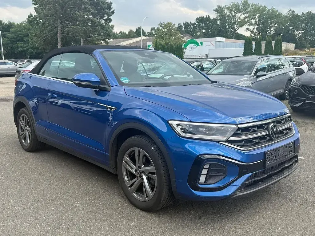 Gebraucht VW T-Roc Cabriolet R-line 150 PS (110 kW) 2023 Blau Cabrio