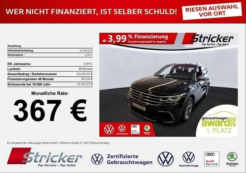 Gebraucht VW Tiguan Allspace R-line 245 PS (180 kW) 2021 Deep black perleffekt (metallic) SUV