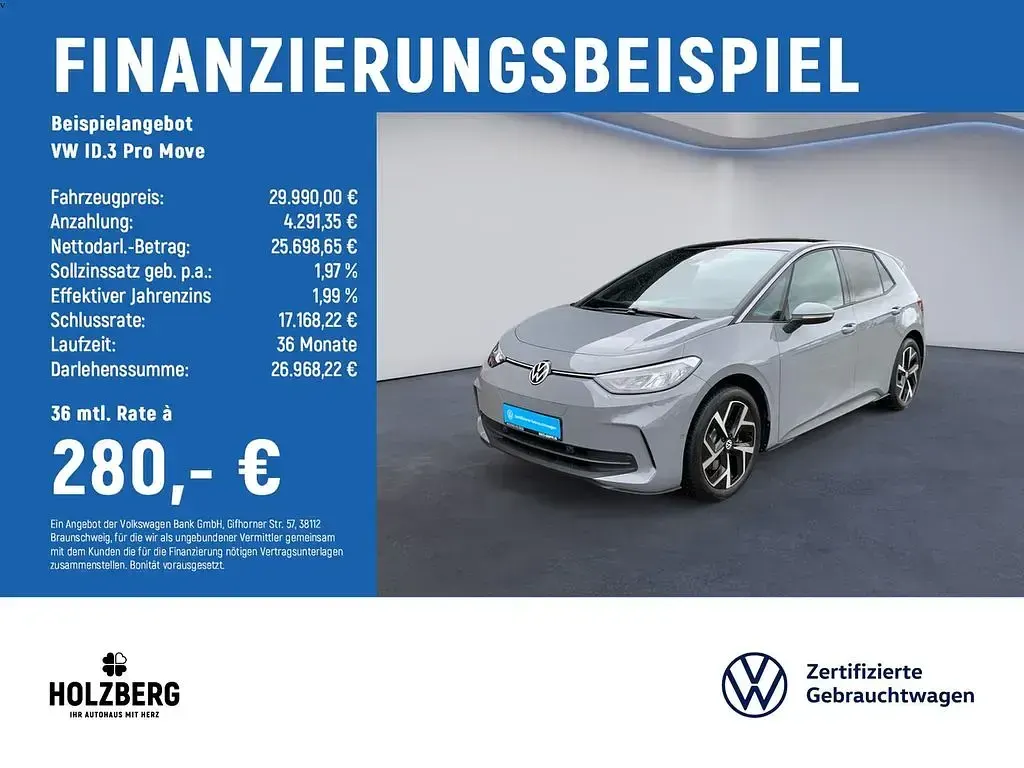 Brugt VW ID.3 Pro 150 kW (204 HK) 2024 Grå Hatchback