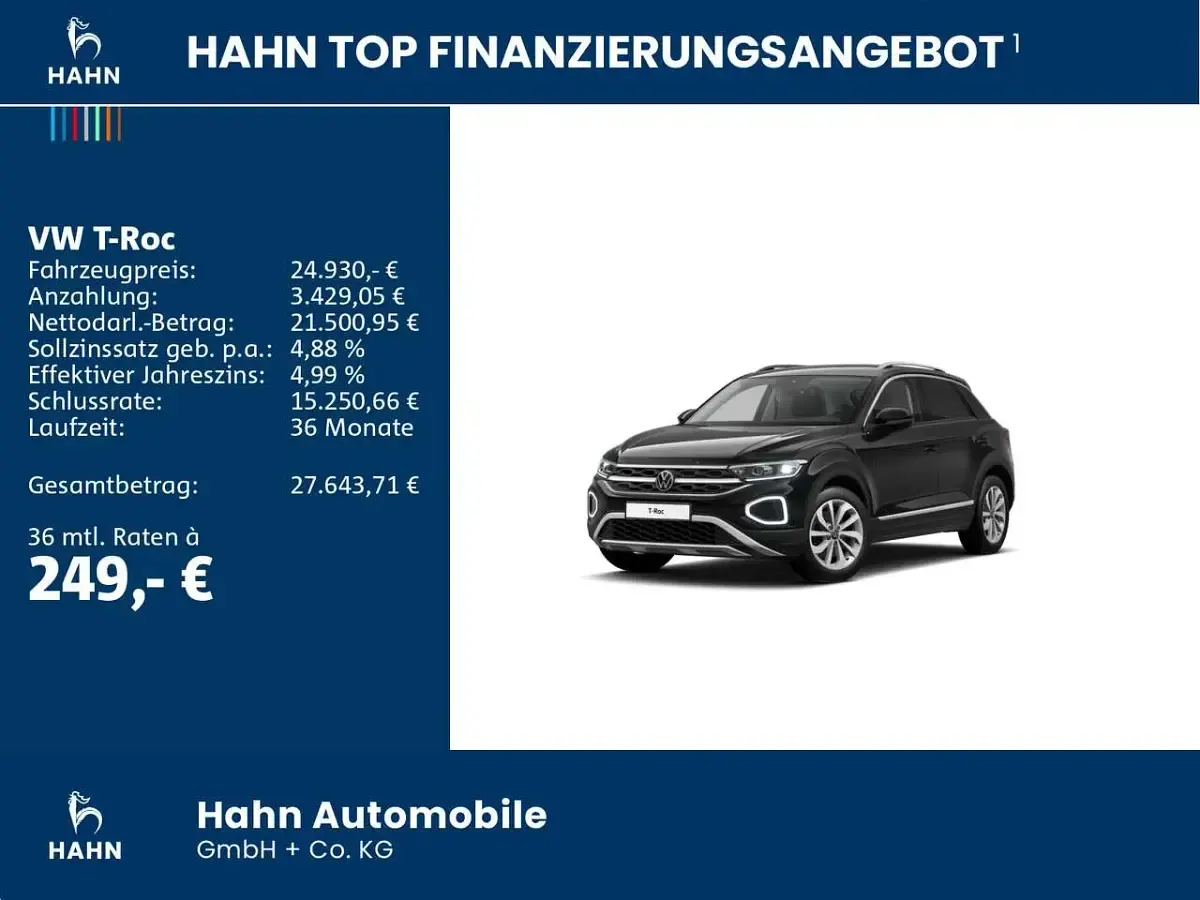 Usata VW T-Roc Style 150 CV (110 kW) 2024 Nero SUV