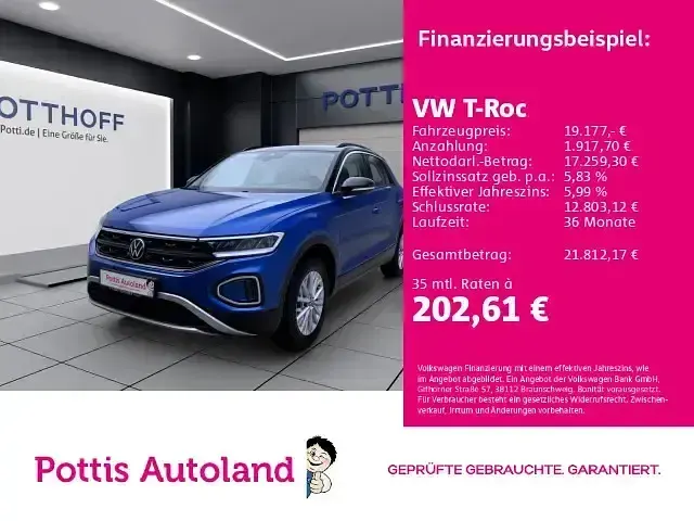 Gebraucht VW T-Roc Life 110 PS (80 kW) 2022 SUV