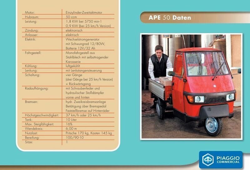 Neu 2024 Piaggio APE | 8.500 € - Bild 1/4