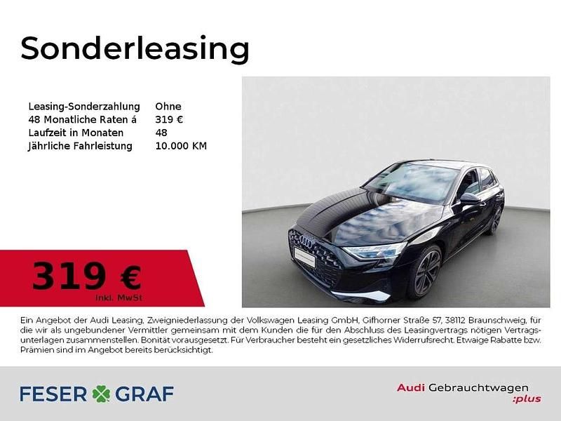 Mythosschwarz metallic Gebraucht 2024 Audi A3 Advanced Plus Limousine | 37.680 € (Fairer Preis) - Bild 1/1