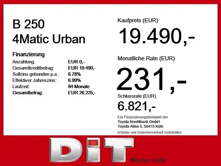 Gebraucht Mercedes B250 Urban 211 PS (155 kW) 2017 Jupiterrot  unilack Kleinwagen