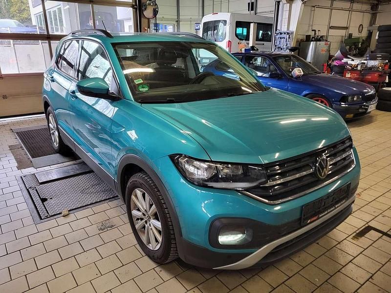 Reef blue metallic Gebraucht 2023 VW T-Cross Style SUV | 21.890 € (Guter Preis) - Bild 1/4