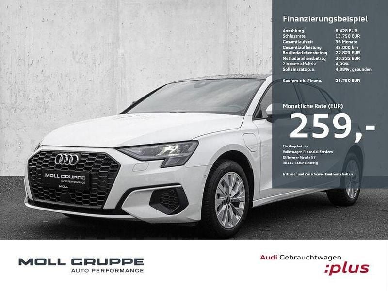 Weiss Gebraucht 2022 Audi A3 e-tron Kleinwagen | 26.750 € (Fairer Preis) - Bild 1/3