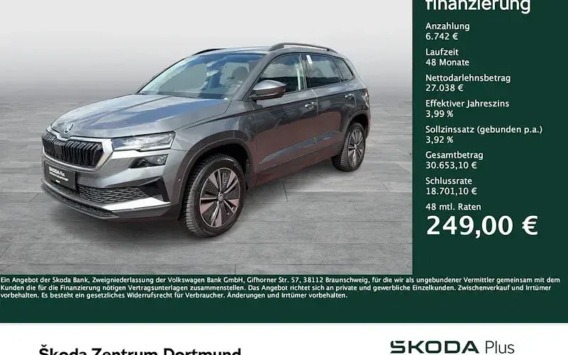 Gebraucht Skoda Karoq Tour 150 PS (110 kW) 2025 Graphitegrau metallic SUV