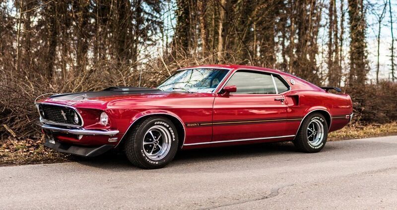 Rot Gebraucht 1969 Ford Mustang Mach 1 Coupé | 89.999 € - Bild 1/4