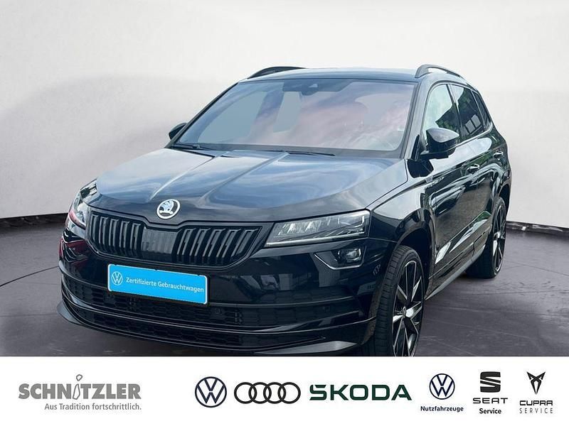 Schwarz Gebraucht 2021 Skoda Karoq SportLine SUV | 26.450 € (Fairer Preis) - Bild 1/4