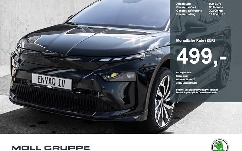 Schwarz Neu 2025 Skoda Enyaq iV SportLine SUV | 55.890 € (Teuer) - Bild 1/4