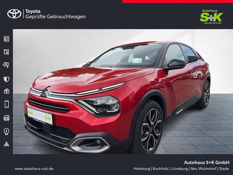 Lackierung elixierrot/typ ver Gebraucht 2022 Citroën e-C4 Shine Limousine | 19.980 € (Fairer Preis) - Bild 1/4