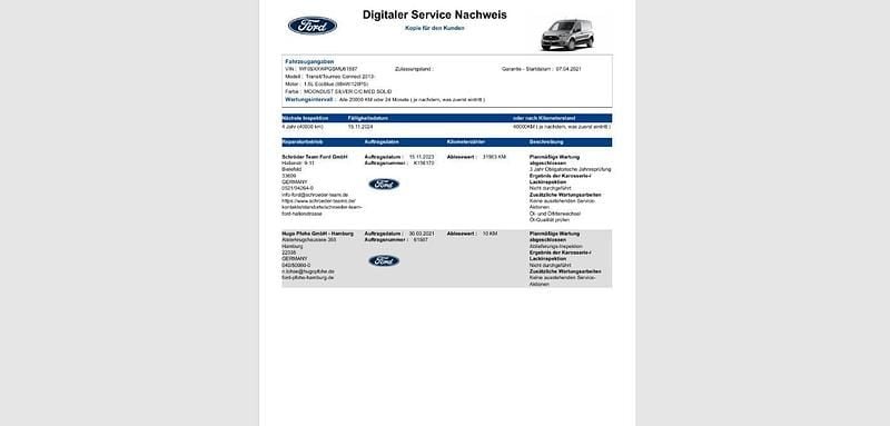 Gebraucht Ford Transit Connect Trend 120 PS (88 kW) 2021 Polarsilber metallic Van / Kleinbus